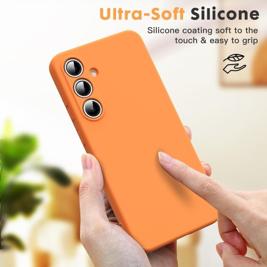 Husa Soft Touch, slim, ALC Mobile, anti soc, compatibila cu Samsung Galaxy S24 Fe, Portocaliu Tpu Husa Soft Touch, slim, ALC Mobile, anti soc, compatibila cu Samsung Galaxy S24 Fe, Portocaliu Tpu