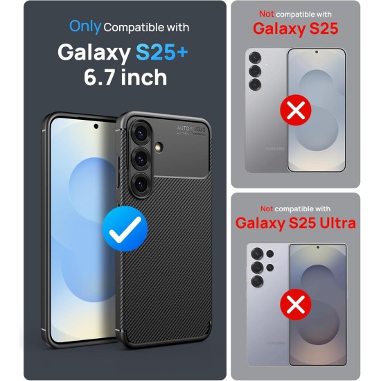 Husa Alc Mobile auto focus carbon compatibila cu Samsung Galaxy S25 Plus