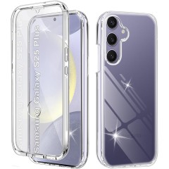 Husa 360 ALC Mobile, compatibila cu Samsung Galaxy S25 Plus, V2 Transparent fata+spate