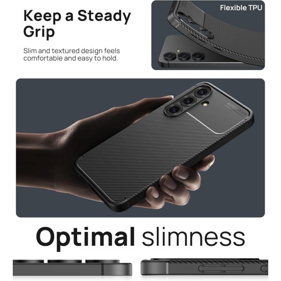 Husa Alc Mobile auto focus carbon compatibila cu Samsung Galaxy S25 Plus
