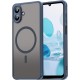Husa Matte MagSafe pentru Samsung Galaxy A07, protectie completa, contur albastru