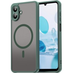 Husa Matte MagSafe pentru Samsung Galaxy A07, protectie completa, contur verde Husa Matte MagSafe pentru Samsung Galaxy A07, protectie completa, contur verde