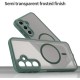 Husa Matte MagSafe pentru Samsung Galaxy A26, protectie completa, contur verde