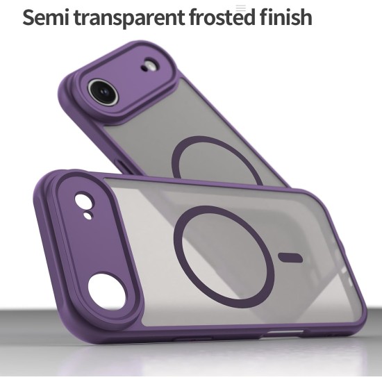Husa Matte MagSafe pentru IPhone 17 Air, protectie completa, contur mov