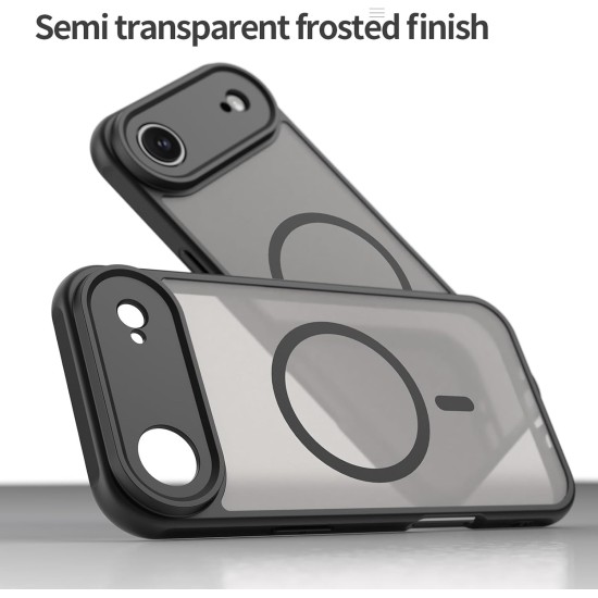 Husa Matte MagSafe pentru IPhone 17 Air, protectie completa, contur negru