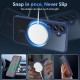 Husa Matte MagSafe pentru Samsung Galaxy S25 5G, protectie completa, contur albastru