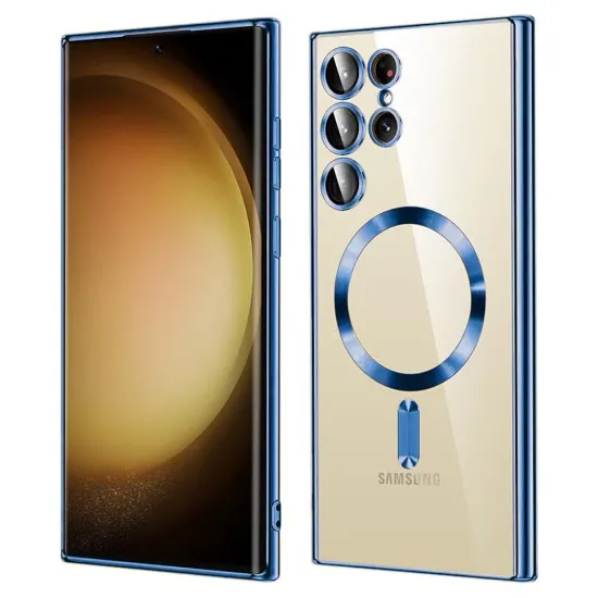 Husa compatibila cu Samsung Galaxy S25 Ultra, ALC MOBILE, pentru telefon mobil cu protectie pentru camera, Tehnologie MagSafe, rezistenta la socuri, contur Albastru Husa compatibila cu Samsung Galaxy S25 Ultra, ALC MOBILE, pentru telefon mobil cu protectie pentru camera, Tehnologie MagSafe, rezistenta la socuri, contur Albastru