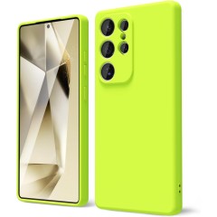 Husa Soft Touch, compatibila cu Samsung Galaxy S25 Ultra, Verde Neon Tpu