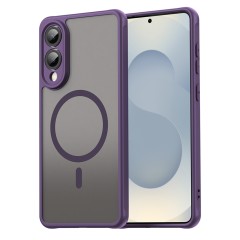 Husa Matte MagSafe pentru Samsung Galaxy S25 Edge , protectie completa, contur mov Husa Matte MagSafe pentru Samsung Galaxy S25 Edge , protectie completa, contur mov