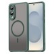 Husa Matte MagSafe pentru Samsung Galaxy S25 Edge , protectie completa, contur verde
