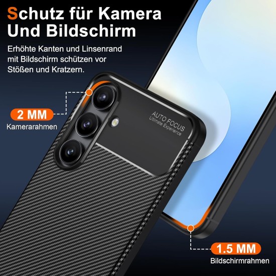 Husa Alc Mobile auto focus carbon compatibila cu Samsung Galaxy S25 Fe