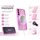 Husa Matte MagSafe pentru Samsung Galaxy S26 , protectie completa, contur Roz