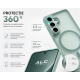 Husa Matte MagSafe pentru Samsung Galaxy A56, protectie completa, contur Turqoise
