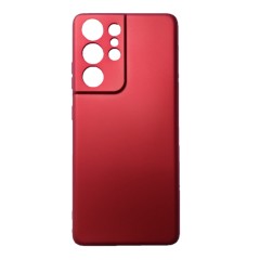 Husa compatibila cu Samsung Galaxy S21 Ultra - Silicon Slim, Rosu Husa compatibila cu Samsung Galaxy S21 Ultra - Silicon Slim, Rosu