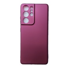 Husa compatibila cu Samsung Galaxy S21 Ultra - Silicon Slim, Visiniu Husa compatibila cu Samsung Galaxy S21 Ultra - Silicon Slim, Visiniu
