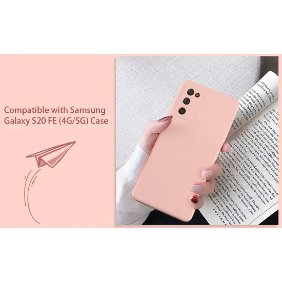 Husa Liquid soft touch compatibila cu Samsung Galaxy S20 FE, Baby Pink, ALC