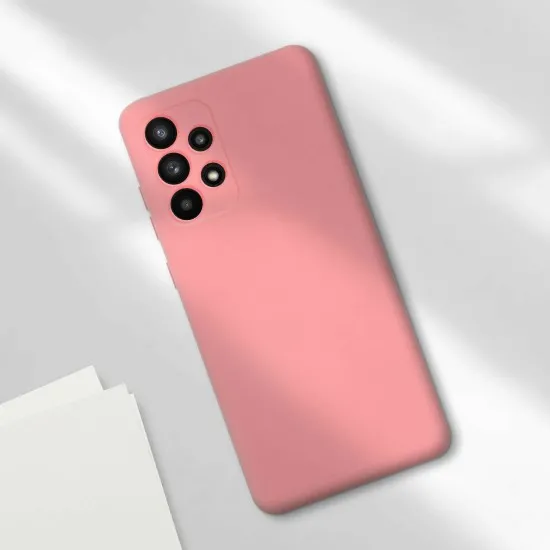 Husa Liquid soft touch compatibila cu Samsung Galaxy A32 5G, Baby Pink, ALC Husa Liquid soft touch compatibila cu Samsung Galaxy A32 5G, Baby Pink, ALC