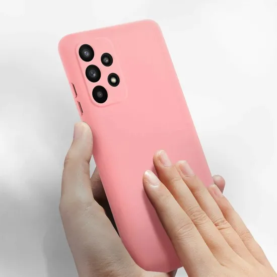 Husa Liquid soft touch compatibila cu Samsung Galaxy A32 5G, Baby Pink, ALC Husa Liquid soft touch compatibila cu Samsung Galaxy A32 5G, Baby Pink, ALC