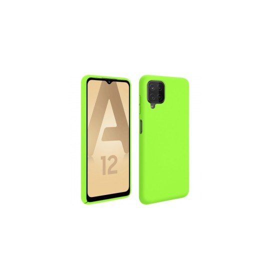 Husa Liquid soft touch compatibila cu Samsung Galaxy A12, Green Neon, ALC