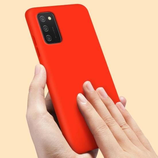 Husa Liquid soft touch compatibila cu Samsung Galaxy A03s, Lady in Red, ALC