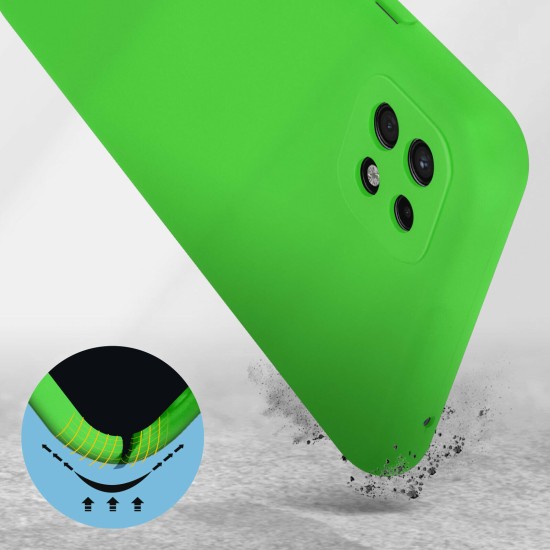 Husa Liquid soft touch compatibila cu Samsung Galaxy A22 5G, Green Neon, ALC