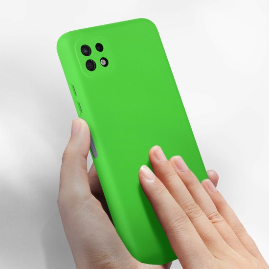 Husa Liquid soft touch compatibila cu Samsung Galaxy A22 5G, Green Neon, ALC