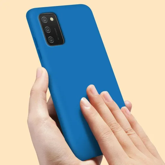 Husa Liquid soft touch compatibila cu Samsung Galaxy A03s, Blue Cobalt, ALC