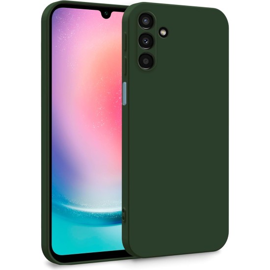 Husa Soft Touch, compatibila cu Samsung Galaxy A25, Verde Inchis Tpu