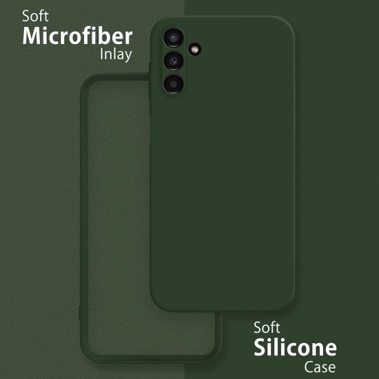 Husa Soft Touch, compatibila cu Samsung Galaxy A25, Verde Inchis Tpu