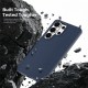 Husa compatibila cu Samsung Galaxy S26 Ultra, MagSafe, Design Woven, Soft Touch, Antisoc, Albastru Inchis