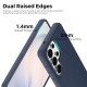 Husa compatibila cu Samsung Galaxy S26 Ultra, MagSafe, Design Woven, Soft Touch, Antisoc, Albastru Inchis