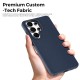 Husa compatibila cu Samsung Galaxy S26 Ultra, MagSafe, Design Woven, Soft Touch, Antisoc, Albastru Inchis