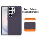 Husa compatibila cu Samsung Galaxy S26 Ultra, MagSafe, Design Woven, Soft Touch, Antisoc, Mov