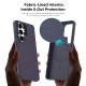 Husa compatibila cu Samsung Galaxy S26 Ultra, MagSafe, Design Woven, Soft Touch, Antisoc, Mov