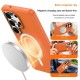 Husa compatibila cu Samsung Galaxy S26 Ultra, MagSafe, Design Woven, Soft Touch, Antisoc, Portocaliu