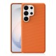 Husa compatibila cu Samsung Galaxy S26 Ultra, MagSafe, Design Woven, Soft Touch, Antisoc, Portocaliu