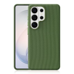 Husa compatibila cu Samsung Galaxy S26 Ultra, MagSafe, Design Woven, Soft Touch, Antisoc, Verde