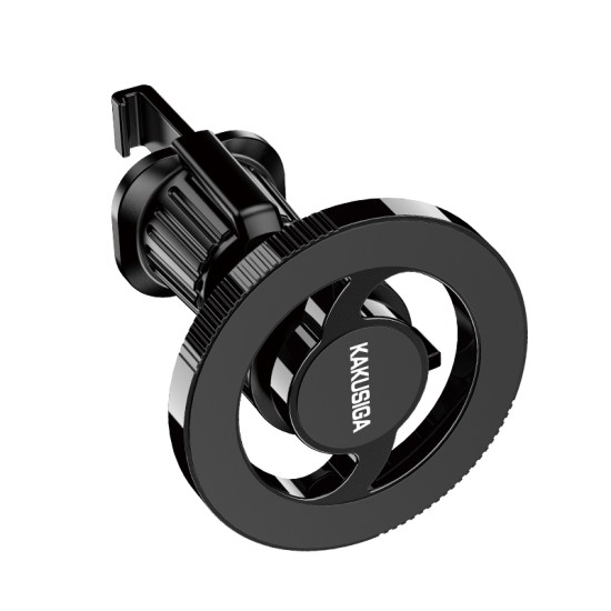 Suport Auto Magnetic Telefon Kaku KSC-1164, Prindere Ventilatie cu Cleme, Rotire 360, Universal, Negru