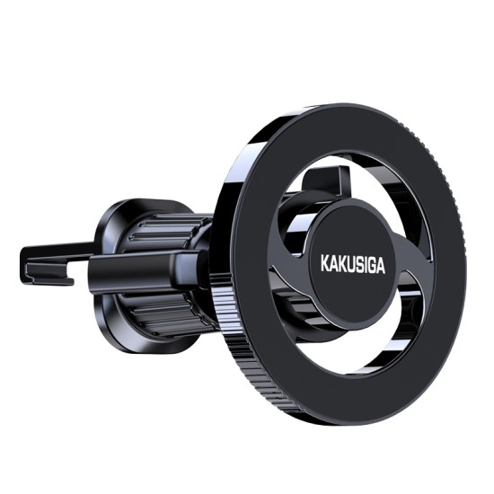 Suport Auto Magnetic Telefon Kaku KSC-1164, Prindere Ventilatie cu Cleme, Rotire 360, Universal, Negru