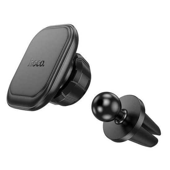 Suport Auto Magnetic pentru Telefon Hoco H72, Prindere Ventilatie cu Cleme, Rotire 360, Compatibil Universal, Negru