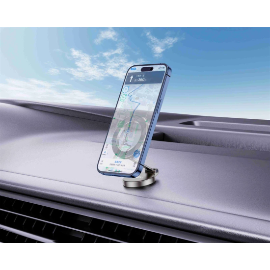 Suport Auto Magnetic pentru Telefon XO C158, Prindere Adeziva pe Bord, Rotire 360, Compatibil Universal, Negru