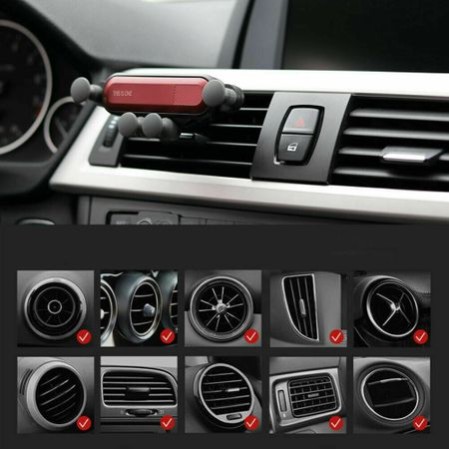 Suport auto, prindere pe grila de ventilatie , Negru