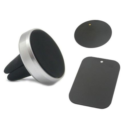 Suport auto telefon, magnetic, pentru grila de ventilatie, aerisire auto, cu rama metalica, Universal