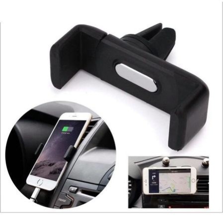 Suport auto telefon cu montare pe grila de ventilatie, universal, culoare neagra