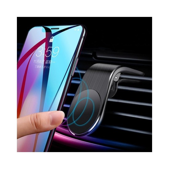 Suport auto pentru telefon, prindere pe grila de ventilatie magnetic , Auriu