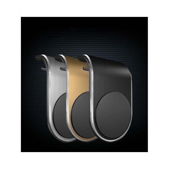 Suport auto pentru telefon, prindere pe grila de ventilatie magnetic , Auriu