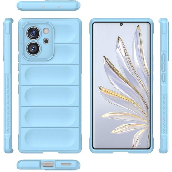 Husa wave, compatibila cu Xiaomi 13T Pro / 13T, Grip Anti-Soc, Tpu, Baby Blue