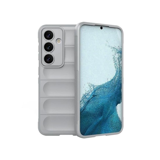 Husa wave, compatibila cu Samsung Galaxy A55, Grip Anti-Soc, Tpu, Smoke Gray