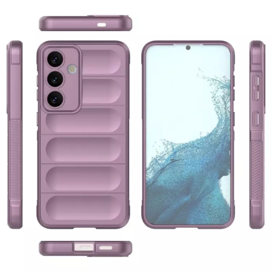 Husa wave, compatibila cu Samsung Galaxy A05S, Grip Anti-Soc, Tpu, Light Purple