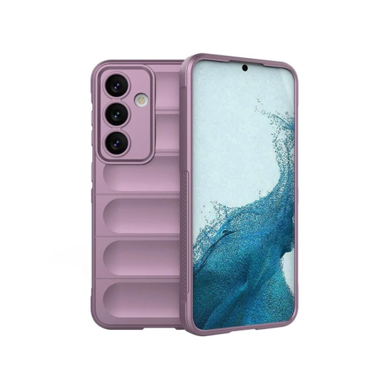 Husa wave, compatibila cu Samsung Galaxy A54, Grip Anti-Soc, Tpu, Light Purple